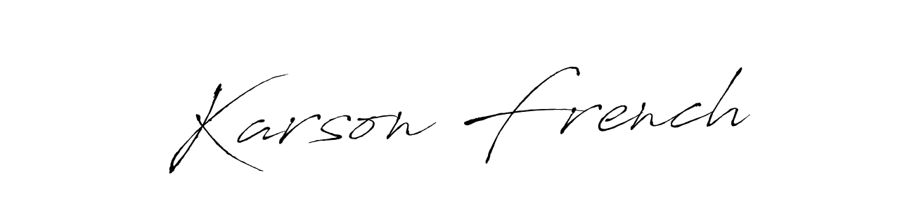 Antro_Vectra is a professional signature style that is perfect for those who want to add a touch of class to their signature. It is also a great choice for those who want to make their signature more unique. Get Karson French name to fancy signature for free. Karson French signature style 6 images and pictures png