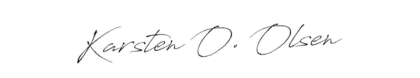 Make a beautiful signature design for name Karsten O. Olsen. With this signature (Antro_Vectra) style, you can create a handwritten signature for free. Karsten O. Olsen signature style 6 images and pictures png