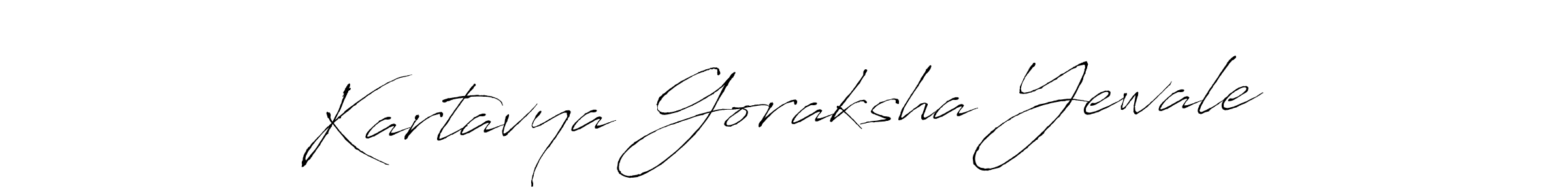 Design your own signature with our free online signature maker. With this signature software, you can create a handwritten (Antro_Vectra) signature for name Kartavya Goraksha Yewale. Kartavya Goraksha Yewale signature style 6 images and pictures png