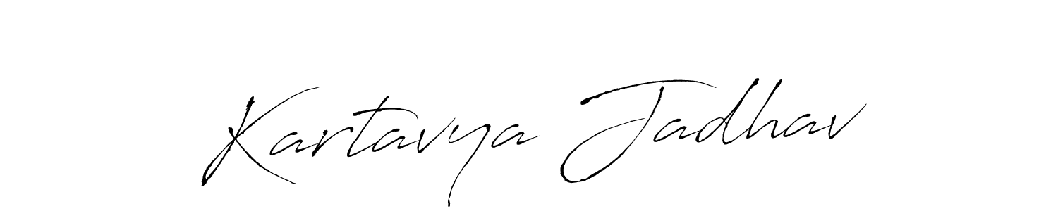 You should practise on your own different ways (Antro_Vectra) to write your name (Kartavya Jadhav) in signature. don't let someone else do it for you. Kartavya Jadhav signature style 6 images and pictures png