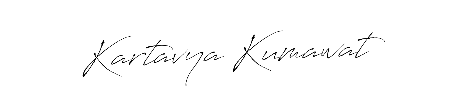 You should practise on your own different ways (Antro_Vectra) to write your name (Kartavya Kumawat) in signature. don't let someone else do it for you. Kartavya Kumawat signature style 6 images and pictures png