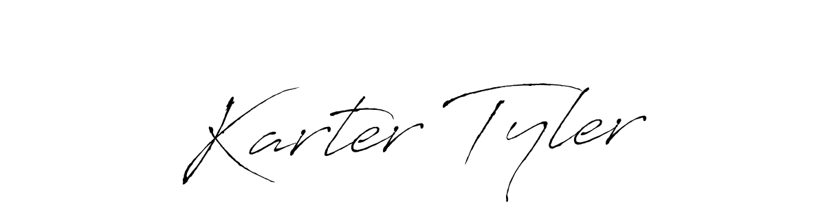 How to make Karter Tyler signature? Antro_Vectra is a professional autograph style. Create handwritten signature for Karter Tyler name. Karter Tyler signature style 6 images and pictures png