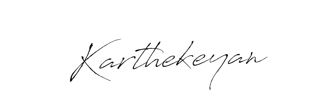Design your own signature with our free online signature maker. With this signature software, you can create a handwritten (Antro_Vectra) signature for name Karthekeyan. Karthekeyan signature style 6 images and pictures png