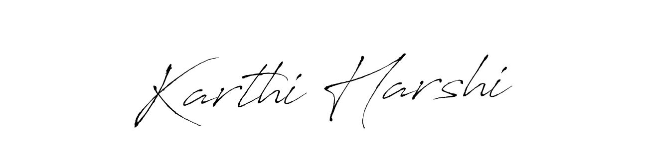 Antro_Vectra is a professional signature style that is perfect for those who want to add a touch of class to their signature. It is also a great choice for those who want to make their signature more unique. Get Karthi Harshi name to fancy signature for free. Karthi Harshi signature style 6 images and pictures png