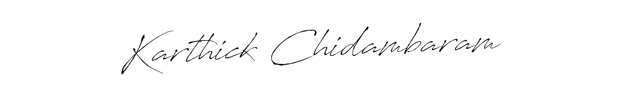 How to make Karthick Chidambaram signature? Antro_Vectra is a professional autograph style. Create handwritten signature for Karthick Chidambaram name. Karthick Chidambaram signature style 6 images and pictures png