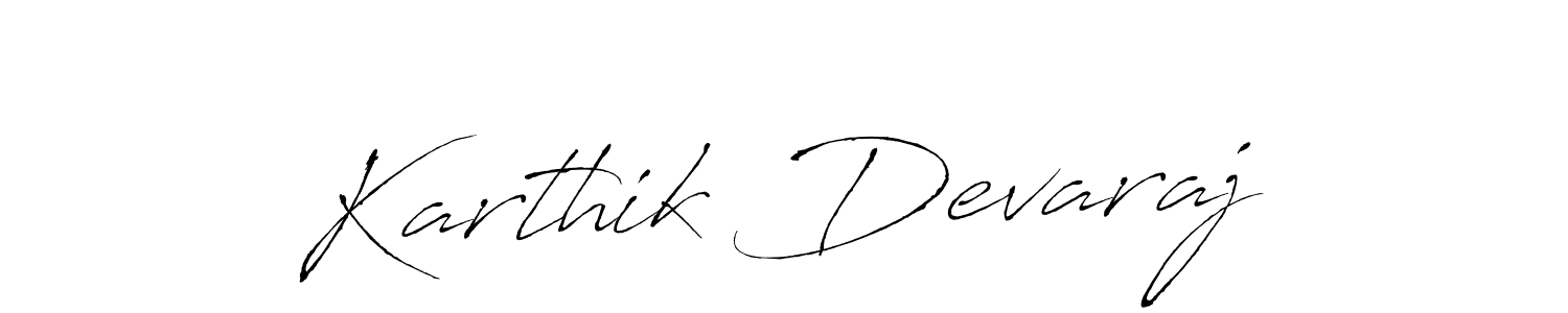 Make a beautiful signature design for name Karthik Devaraj. With this signature (Antro_Vectra) style, you can create a handwritten signature for free. Karthik Devaraj signature style 6 images and pictures png