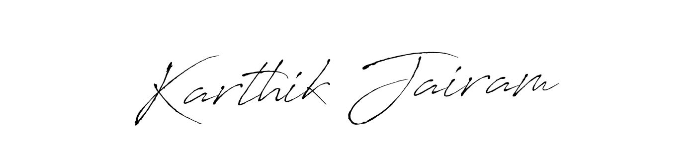 How to make Karthik Jairam name signature. Use Antro_Vectra style for creating short signs online. This is the latest handwritten sign. Karthik Jairam signature style 6 images and pictures png