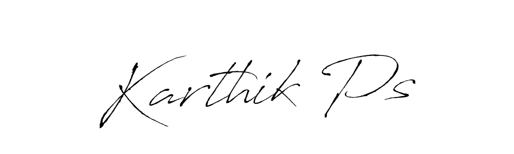 Design your own signature with our free online signature maker. With this signature software, you can create a handwritten (Antro_Vectra) signature for name Karthik Ps. Karthik Ps signature style 6 images and pictures png
