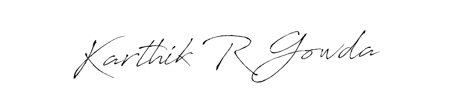 This is the best signature style for the Karthik R Gowda name. Also you like these signature font (Antro_Vectra). Mix name signature. Karthik R Gowda signature style 6 images and pictures png