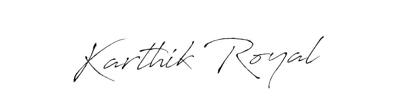 Similarly Antro_Vectra is the best handwritten signature design. Signature creator online .You can use it as an online autograph creator for name Karthik Royal. Karthik Royal signature style 6 images and pictures png