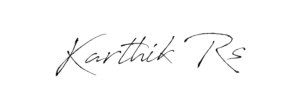 Use a signature maker to create a handwritten signature online. With this signature software, you can design (Antro_Vectra) your own signature for name Karthik Rs. Karthik Rs signature style 6 images and pictures png