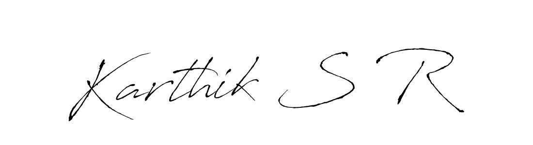 How to make Karthik S R signature? Antro_Vectra is a professional autograph style. Create handwritten signature for Karthik S R name. Karthik S R signature style 6 images and pictures png