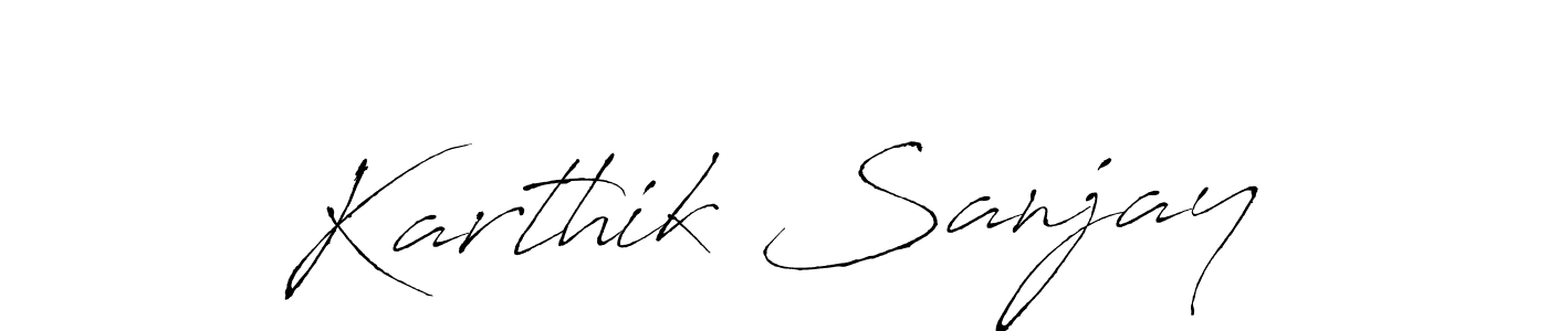 Also we have Karthik Sanjay name is the best signature style. Create professional handwritten signature collection using Antro_Vectra autograph style. Karthik Sanjay signature style 6 images and pictures png