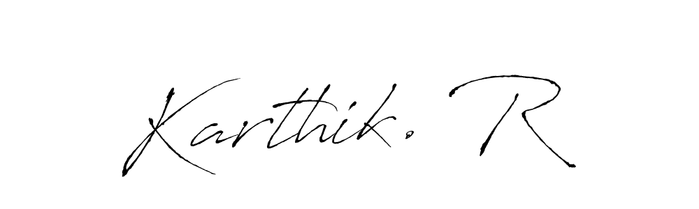 Make a beautiful signature design for name Karthik. R. With this signature (Antro_Vectra) style, you can create a handwritten signature for free. Karthik. R signature style 6 images and pictures png
