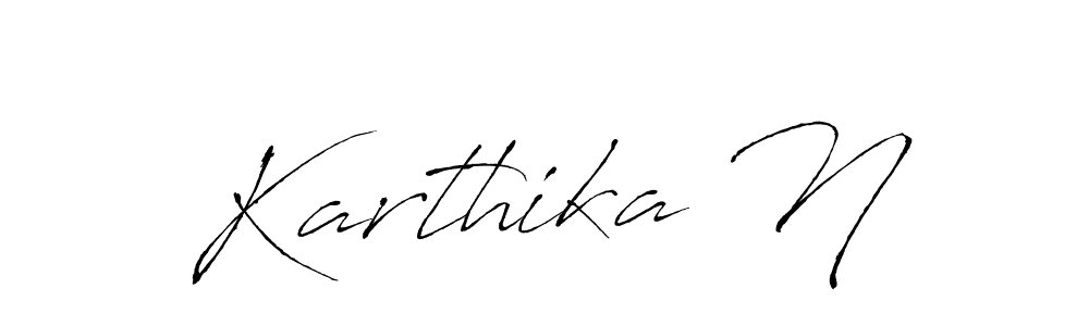 This is the best signature style for the Karthika N name. Also you like these signature font (Antro_Vectra). Mix name signature. Karthika N signature style 6 images and pictures png