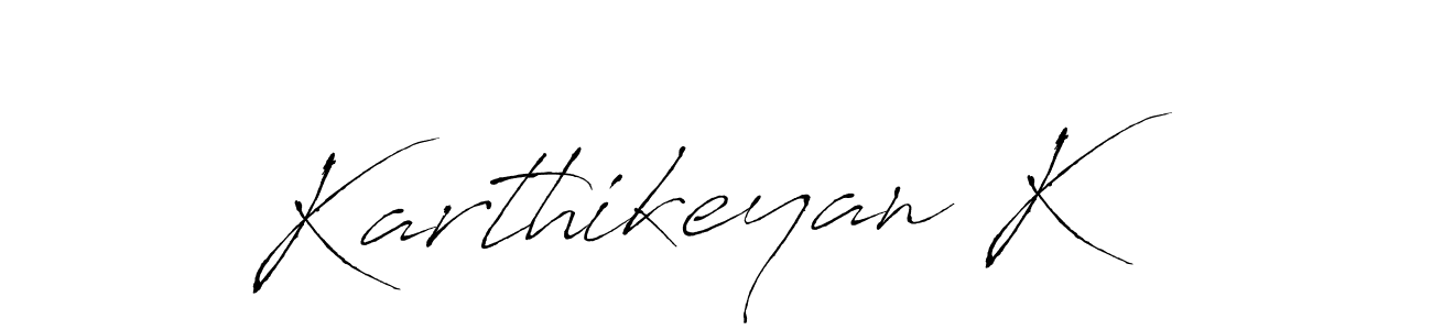 You should practise on your own different ways (Antro_Vectra) to write your name (Karthikeyan K) in signature. don't let someone else do it for you. Karthikeyan K signature style 6 images and pictures png