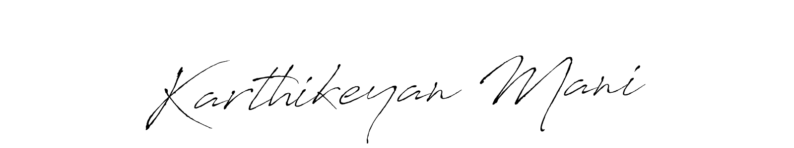 How to make Karthikeyan Mani signature? Antro_Vectra is a professional autograph style. Create handwritten signature for Karthikeyan Mani name. Karthikeyan Mani signature style 6 images and pictures png