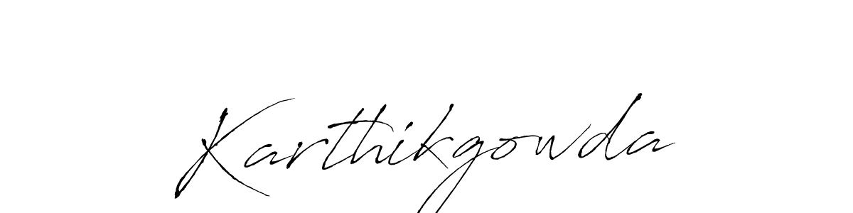 Make a beautiful signature design for name Karthikgowda. With this signature (Antro_Vectra) style, you can create a handwritten signature for free. Karthikgowda signature style 6 images and pictures png