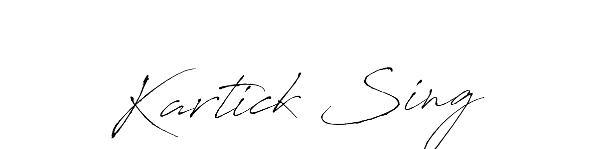 Create a beautiful signature design for name Kartick Sing. With this signature (Antro_Vectra) fonts, you can make a handwritten signature for free. Kartick Sing signature style 6 images and pictures png