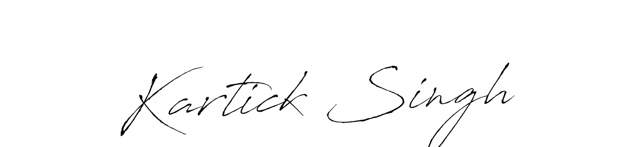 Antro_Vectra is a professional signature style that is perfect for those who want to add a touch of class to their signature. It is also a great choice for those who want to make their signature more unique. Get Kartick Singh name to fancy signature for free. Kartick Singh signature style 6 images and pictures png