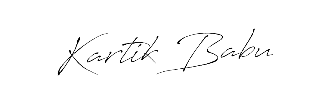 Kartik Babu stylish signature style. Best Handwritten Sign (Antro_Vectra) for my name. Handwritten Signature Collection Ideas for my name Kartik Babu. Kartik Babu signature style 6 images and pictures png