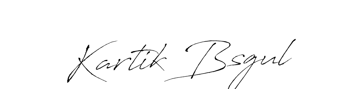 How to make Kartik Bsgul name signature. Use Antro_Vectra style for creating short signs online. This is the latest handwritten sign. Kartik Bsgul signature style 6 images and pictures png