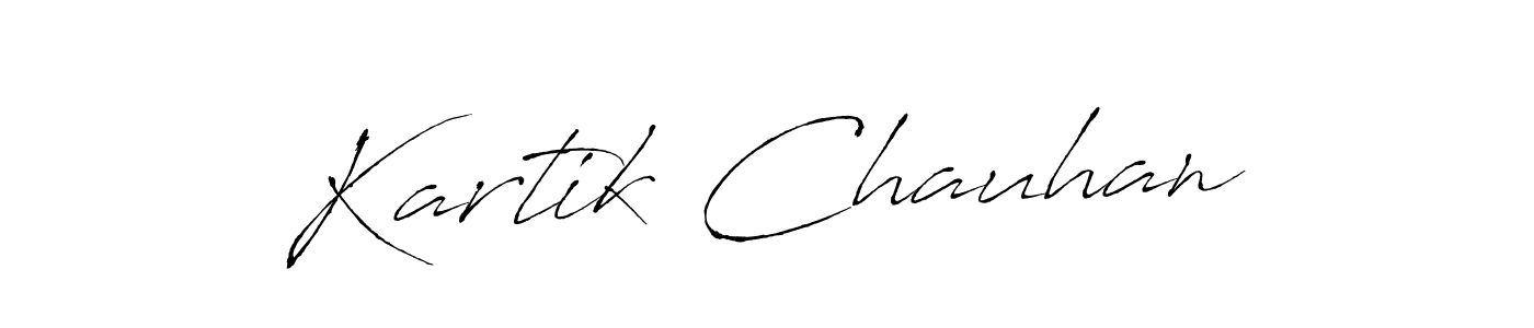 How to make Kartik Chauhan signature? Antro_Vectra is a professional autograph style. Create handwritten signature for Kartik Chauhan name. Kartik Chauhan signature style 6 images and pictures png