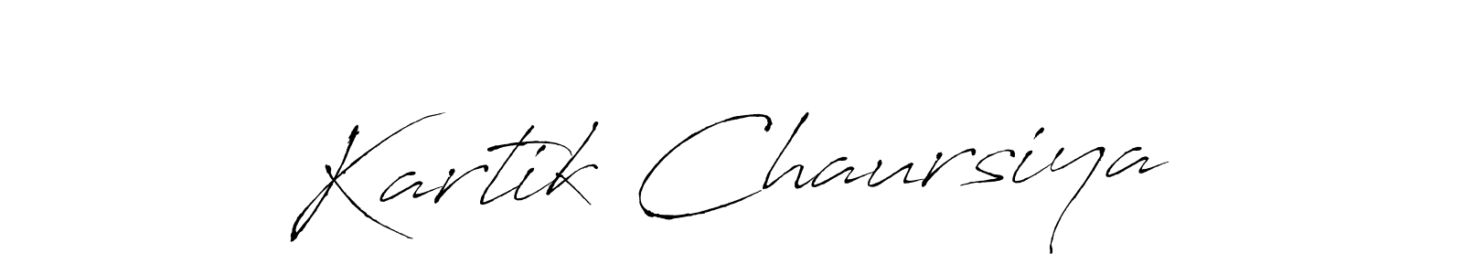 Design your own signature with our free online signature maker. With this signature software, you can create a handwritten (Antro_Vectra) signature for name Kartik Chaursiya. Kartik Chaursiya signature style 6 images and pictures png