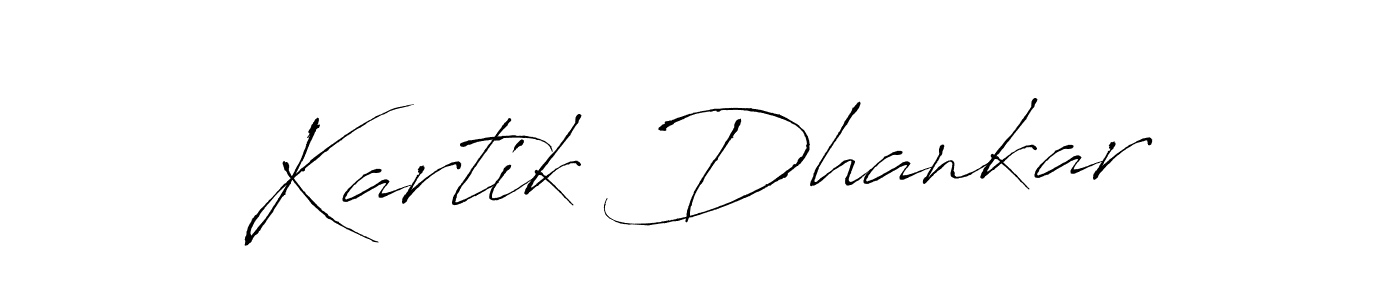 Kartik Dhankar stylish signature style. Best Handwritten Sign (Antro_Vectra) for my name. Handwritten Signature Collection Ideas for my name Kartik Dhankar. Kartik Dhankar signature style 6 images and pictures png