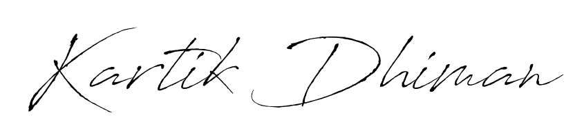 Similarly Antro_Vectra is the best handwritten signature design. Signature creator online. You can use it as an online autograph creator for name Kartik Dhiman. Kartik Dhiman signature style 6 images and pictures png