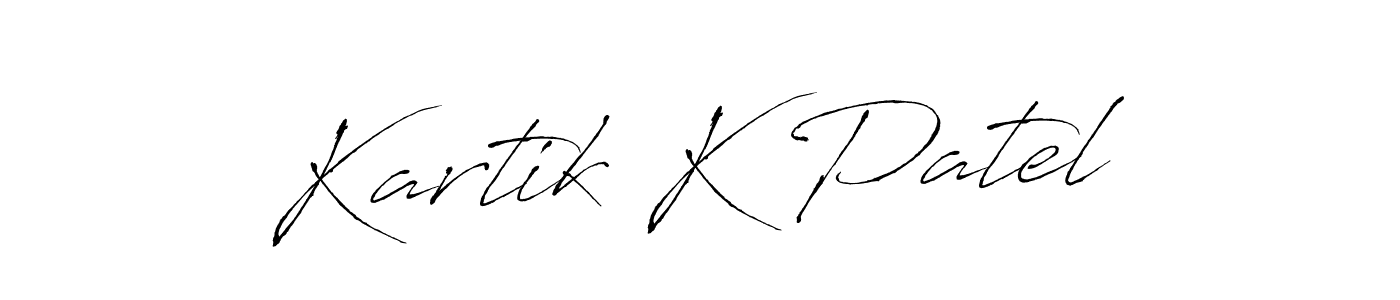 Similarly Antro_Vectra is the best handwritten signature design. Signature creator online .You can use it as an online autograph creator for name Kartik K Patel. Kartik K Patel signature style 6 images and pictures png