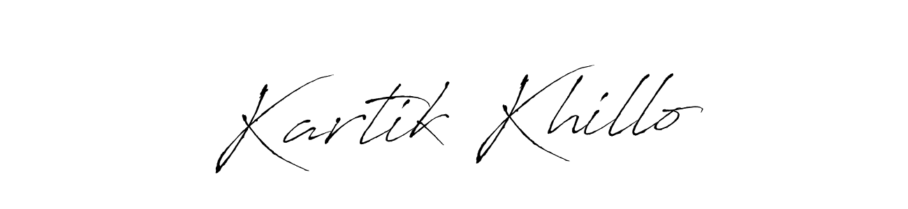 if you are searching for the best signature style for your name Kartik Khillo. so please give up your signature search. here we have designed multiple signature styles  using Antro_Vectra. Kartik Khillo signature style 6 images and pictures png