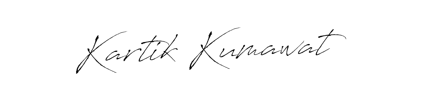 Design your own signature with our free online signature maker. With this signature software, you can create a handwritten (Antro_Vectra) signature for name Kartik Kumawat. Kartik Kumawat signature style 6 images and pictures png