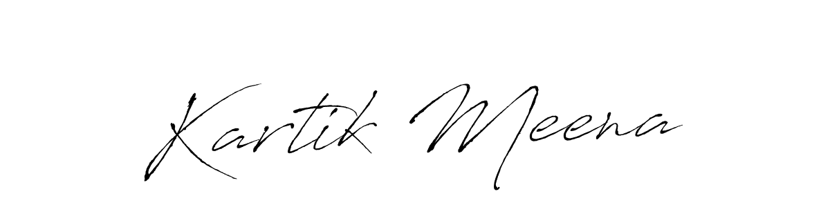 Make a beautiful signature design for name Kartik Meena. With this signature (Antro_Vectra) style, you can create a handwritten signature for free. Kartik Meena signature style 6 images and pictures png