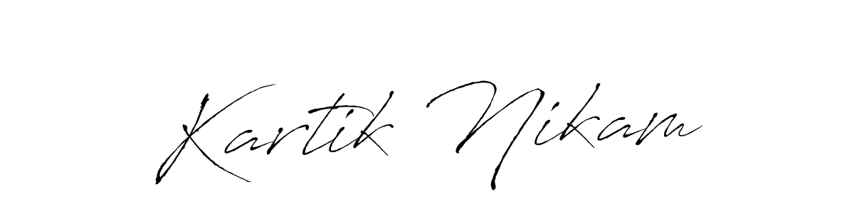 Similarly Antro_Vectra is the best handwritten signature design. Signature creator online .You can use it as an online autograph creator for name Kartik Nikam. Kartik Nikam signature style 6 images and pictures png
