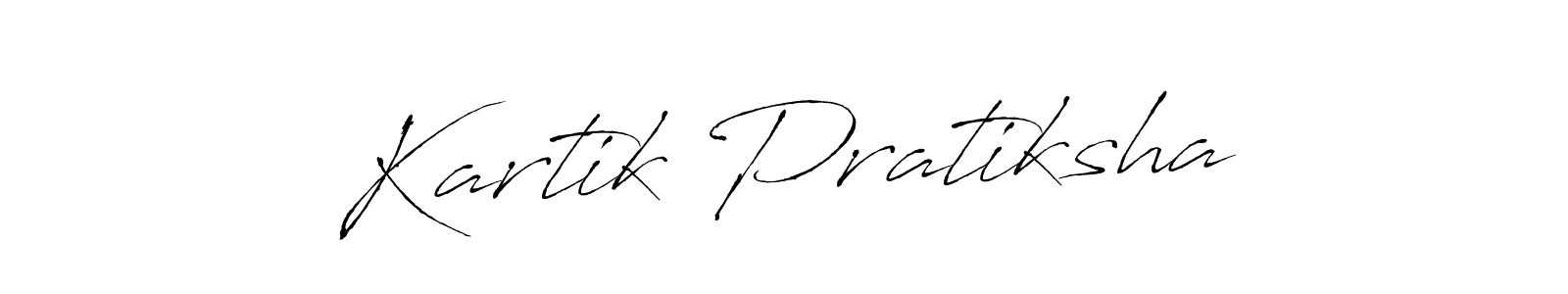 Similarly Antro_Vectra is the best handwritten signature design. Signature creator online .You can use it as an online autograph creator for name Kartik Pratiksha. Kartik Pratiksha signature style 6 images and pictures png