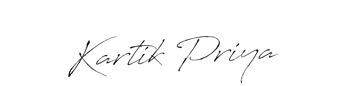 Similarly Antro_Vectra is the best handwritten signature design. Signature creator online .You can use it as an online autograph creator for name Kartik Priya. Kartik Priya signature style 6 images and pictures png