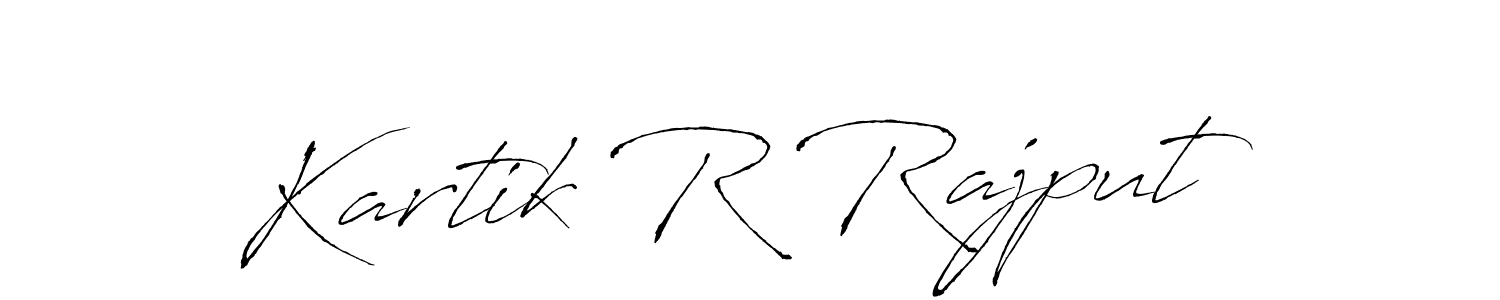 This is the best signature style for the Kartik R Rajput name. Also you like these signature font (Antro_Vectra). Mix name signature. Kartik R Rajput signature style 6 images and pictures png