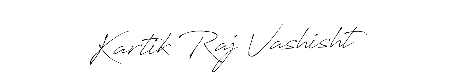 Make a beautiful signature design for name Kartik Raj Vashisht. With this signature (Antro_Vectra) style, you can create a handwritten signature for free. Kartik Raj Vashisht signature style 6 images and pictures png