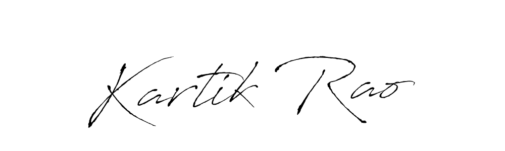 How to make Kartik Rao name signature. Use Antro_Vectra style for creating short signs online. This is the latest handwritten sign. Kartik Rao signature style 6 images and pictures png