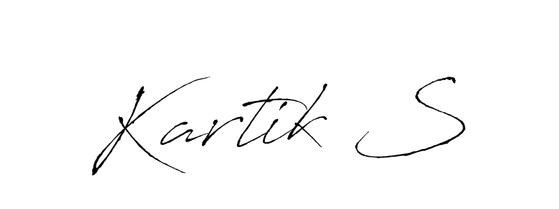 How to make Kartik S name signature. Use Antro_Vectra style for creating short signs online. This is the latest handwritten sign. Kartik S signature style 6 images and pictures png