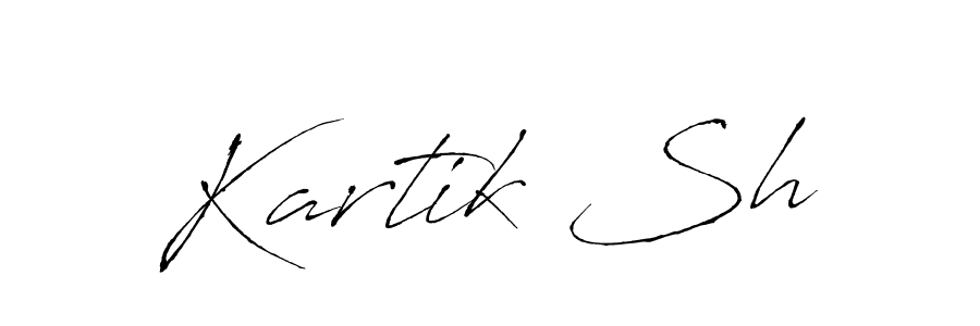 Design your own signature with our free online signature maker. With this signature software, you can create a handwritten (Antro_Vectra) signature for name Kartik Sh. Kartik Sh signature style 6 images and pictures png