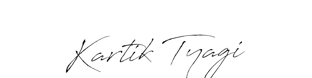 How to make Kartik Tyagi signature? Antro_Vectra is a professional autograph style. Create handwritten signature for Kartik Tyagi name. Kartik Tyagi signature style 6 images and pictures png