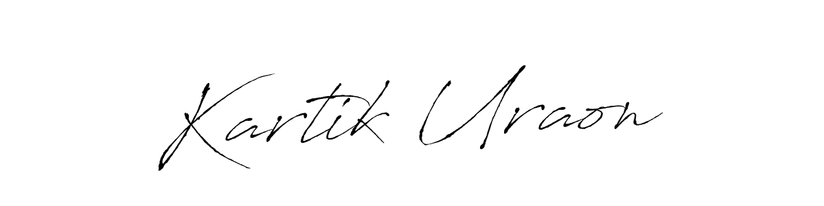 How to make Kartik Uraon signature? Antro_Vectra is a professional autograph style. Create handwritten signature for Kartik Uraon name. Kartik Uraon signature style 6 images and pictures png