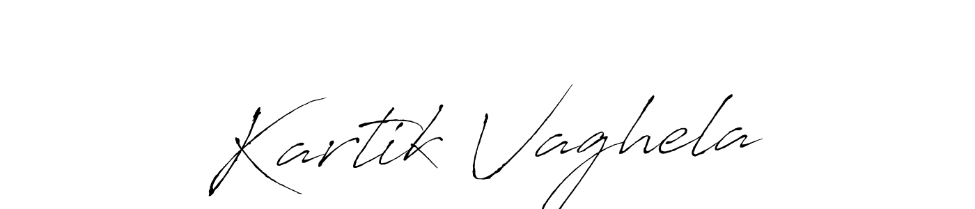 Design your own signature with our free online signature maker. With this signature software, you can create a handwritten (Antro_Vectra) signature for name Kartik Vaghela. Kartik Vaghela signature style 6 images and pictures png