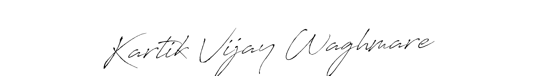How to make Kartik Vijay Waghmare signature? Antro_Vectra is a professional autograph style. Create handwritten signature for Kartik Vijay Waghmare name. Kartik Vijay Waghmare signature style 6 images and pictures png
