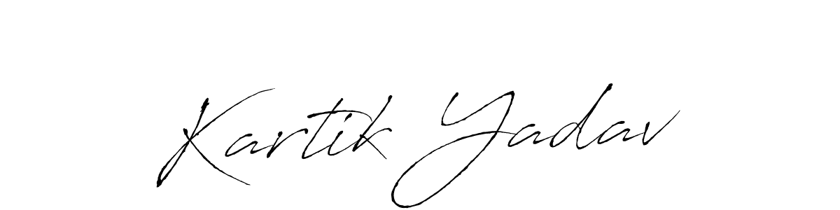 Design your own signature with our free online signature maker. With this signature software, you can create a handwritten (Antro_Vectra) signature for name Kartik Yadav. Kartik Yadav signature style 6 images and pictures png