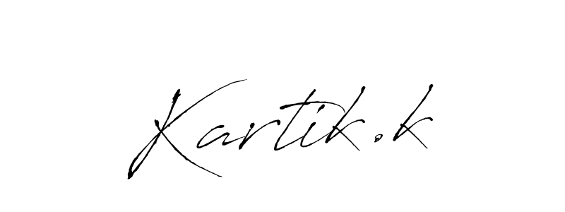 You should practise on your own different ways (Antro_Vectra) to write your name (Kartik.k) in signature. don't let someone else do it for you. Kartik.k signature style 6 images and pictures png