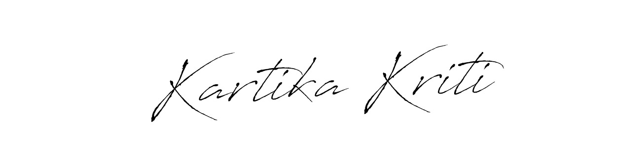 The best way (Antro_Vectra) to make a short signature is to pick only two or three words in your name. The name Kartika Kriti include a total of six letters. For converting this name. Kartika Kriti signature style 6 images and pictures png