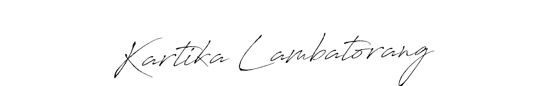 Use a signature maker to create a handwritten signature online. With this signature software, you can design (Antro_Vectra) your own signature for name Kartika Lambatorang. Kartika Lambatorang signature style 6 images and pictures png